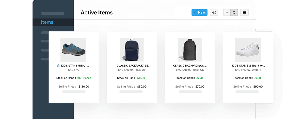 Retail inventory tracking interface