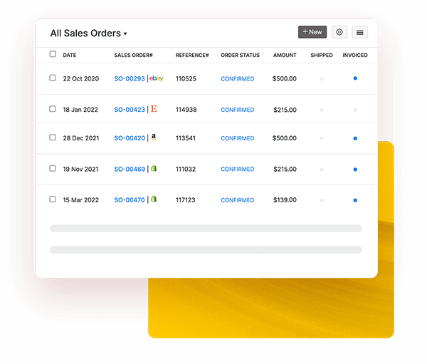 Wholesale sales order management interface